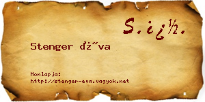 Stenger Éva névjegykártya